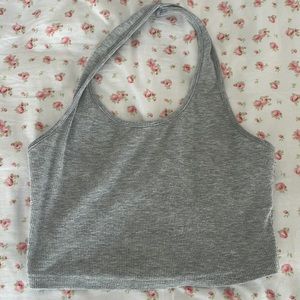 grey halter top